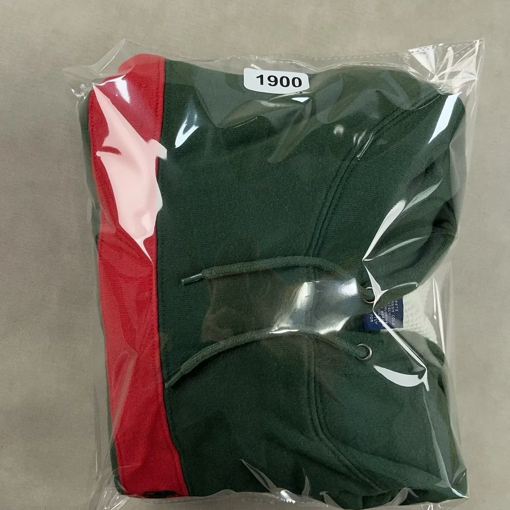 Vintage 90s Polo‎ Ralph Lauren Striped Hoodie Sweatshirt Green Red Mens Size XL
